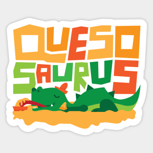 Quesosaurus Queso Cheese Dip Dinosaur Sticker